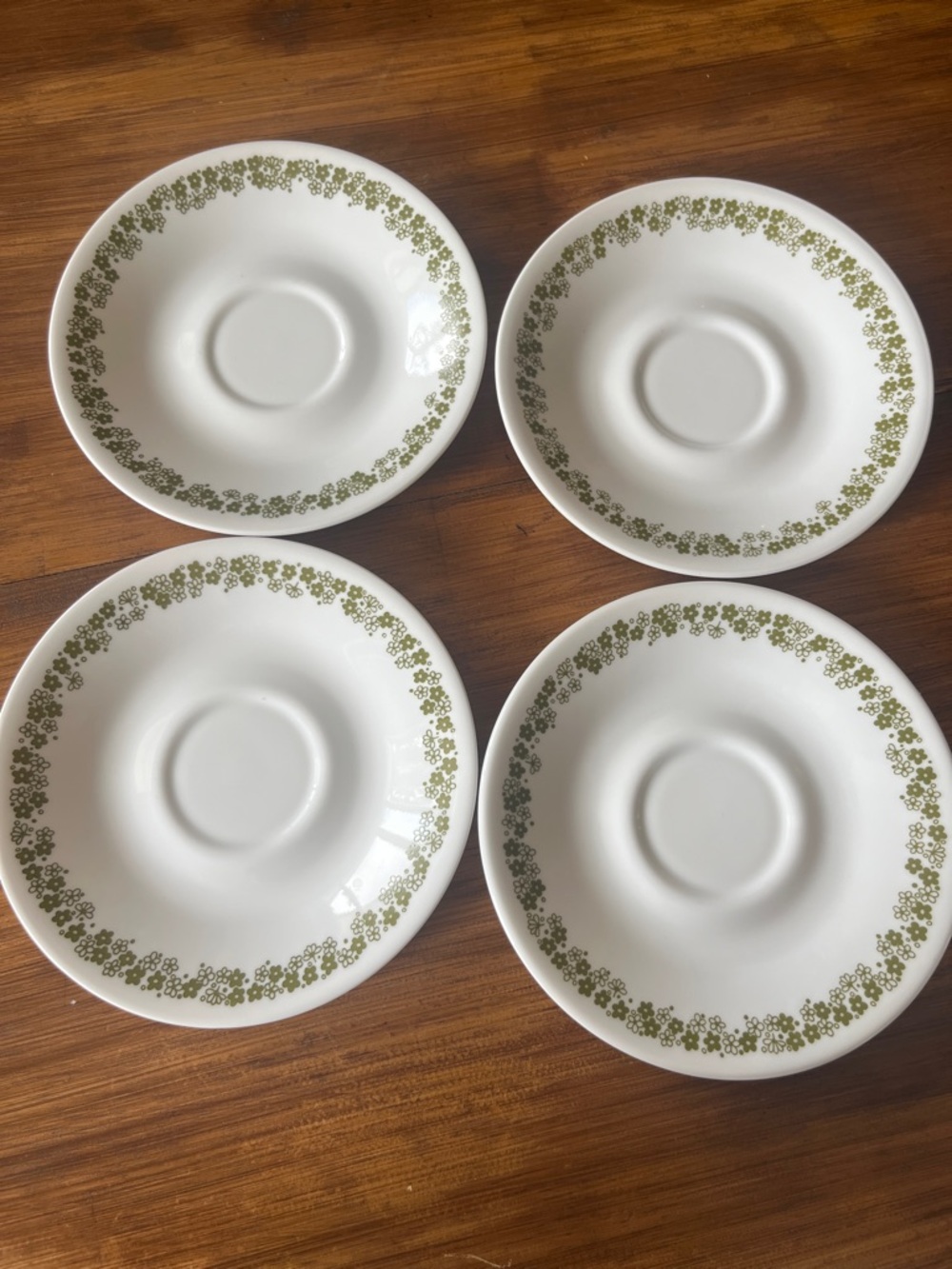 Vintage Corelle Spring Blossom “crazy daisy” mug with saucer:Set of 4 (8 pieces) - Picture 4 of 5